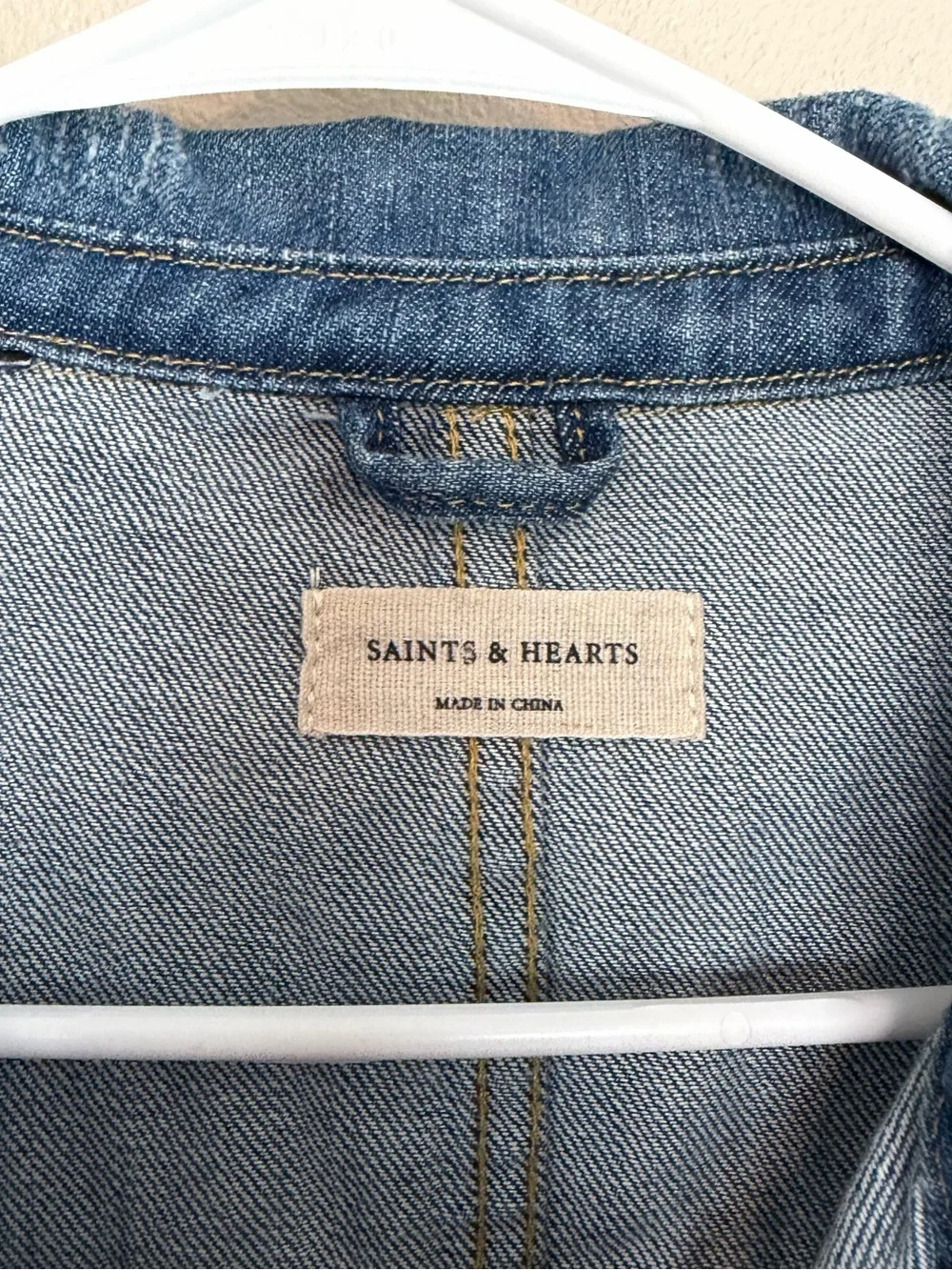 Sanctuary Blue Distressed Denim Jean Jacket - Picture 3 of 4